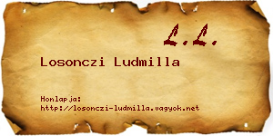 Losonczi Ludmilla névjegykártya